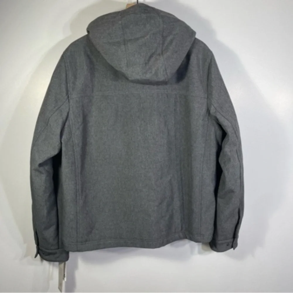 Levi's Men's Soft Shell Hooded Storm Coat Gray Lightweight Hooded Jacket - Picture 6 of 13